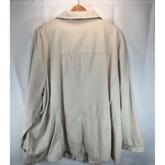 Lane Bryant Jacket Women's Sz 26/28 Solid Khaki Zip Up Long Sleeve Pockets - Picture 4 of 6